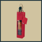 Gift Tote - Tall Single with Window - Red